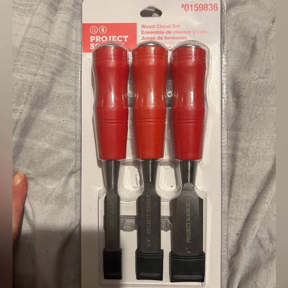 Project Source 3 Piece Wood Chisel Set 0159836-New & Factory Sealed PS/1
